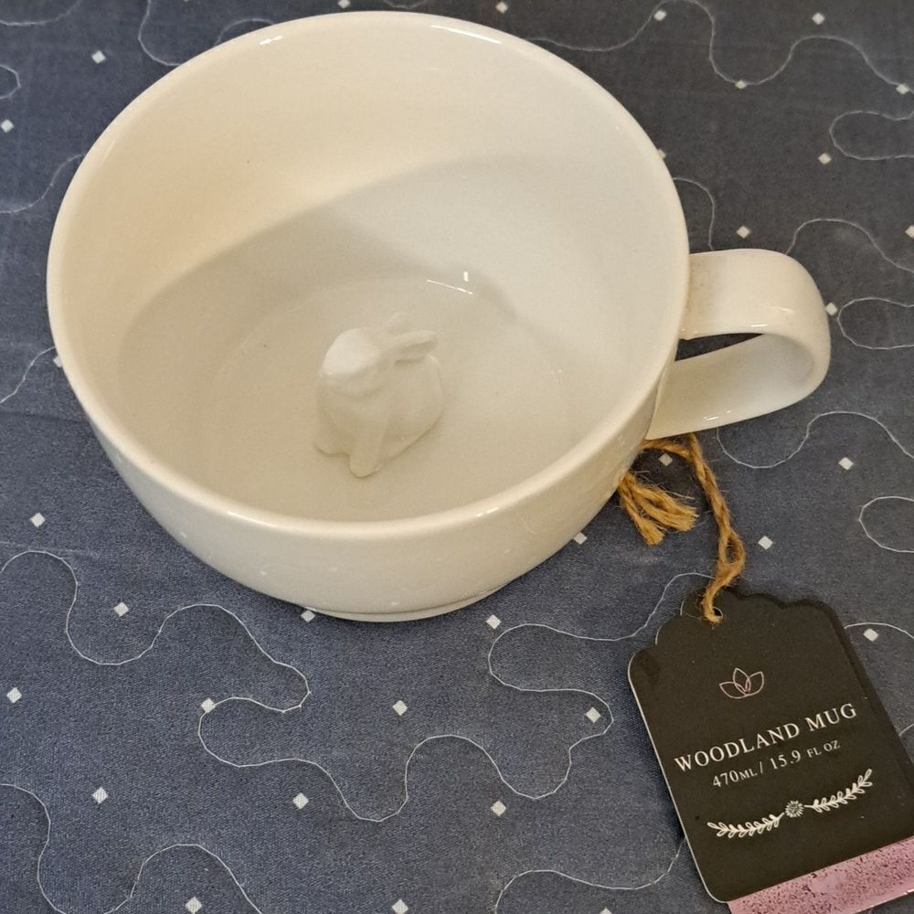 Bell & Curfew Woodland bunny mug NWT